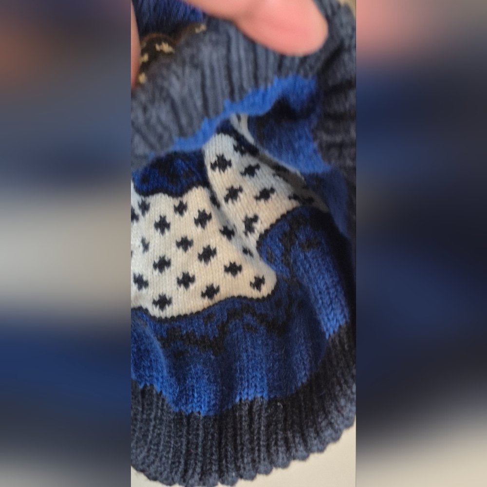 Densley & Co. Blue and Gray Kids Knit Hat - Picture 3 of 10